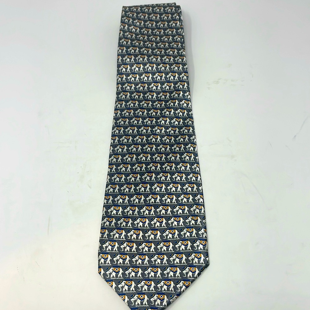 Emory Morsberger Think-Give-Act Republican Elephant Tie Like New Condition